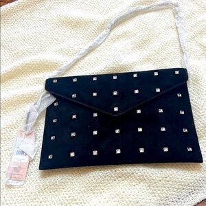 🆕Rebecca Minkoff Black Leo Crystal Studded Clutch